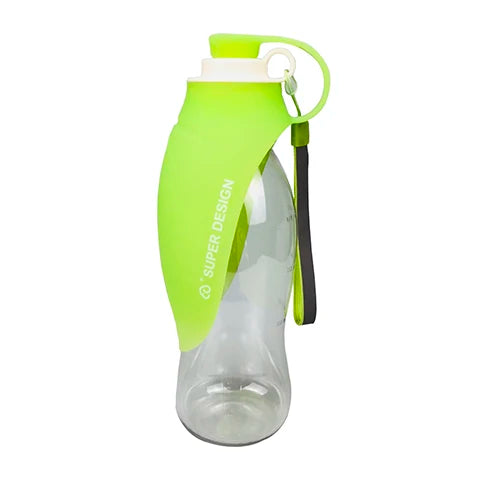 580ml Sport Pet Water Bottle – Portable Silicone Travel Dispenser for Dogs & Cats