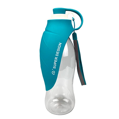 580ml Sport Pet Water Bottle – Portable Silicone Travel Dispenser for Dogs & Cats