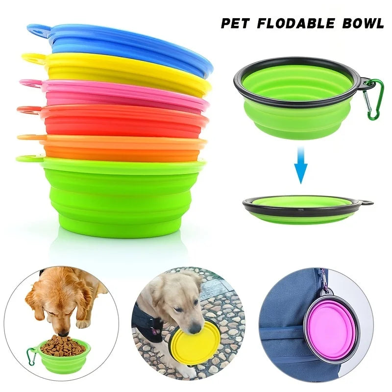 Collapsible Pet Travel Bowl – Silicone Food & Water Bowl for Dogs & Cats