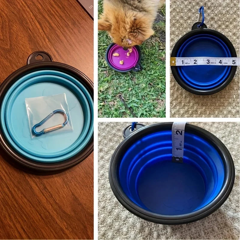 Collapsible Pet Travel Bowl – Silicone Food & Water Bowl for Dogs & Cats