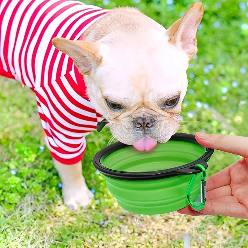 Collapsible Pet Travel Bowl – Silicone Food & Water Bowl for Dogs & Cats