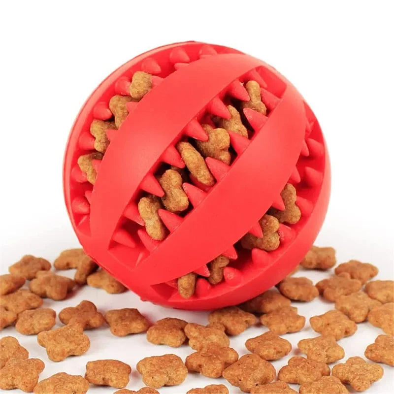 Treat Dispensing Dog Ball — Rubber Chew Toy & Slow Feeder