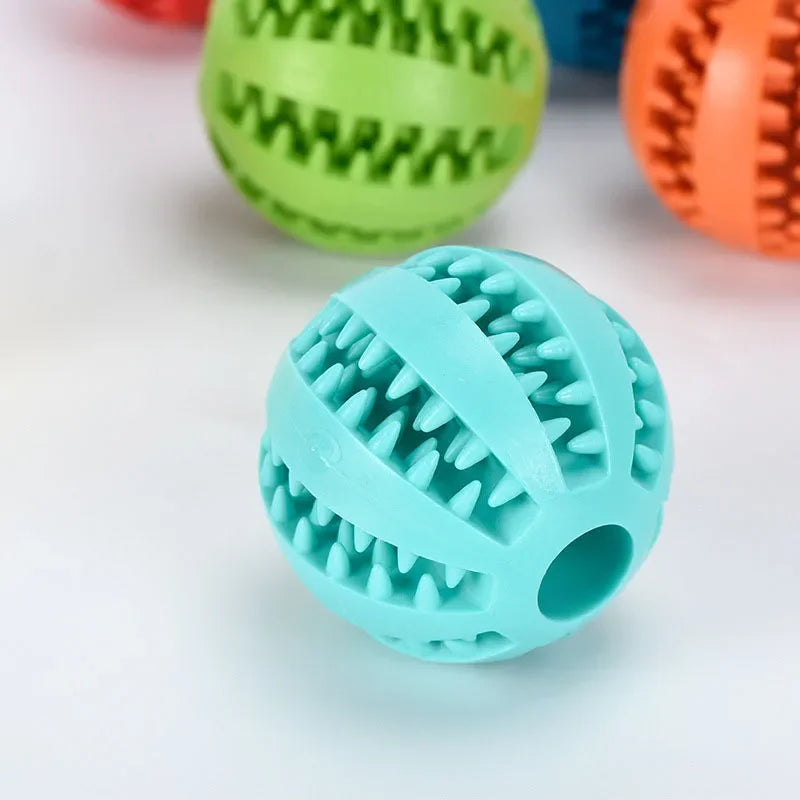 Treat Dispensing Dog Ball — Rubber Chew Toy & Slow Feeder