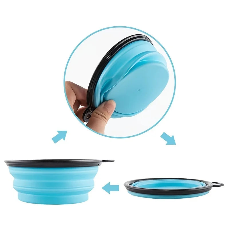 Collapsible Pet Travel Bowl – Silicone Food & Water Bowl for Dogs & Cats