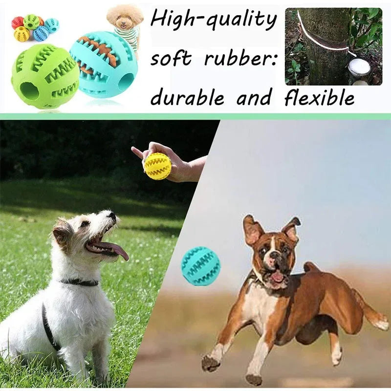 Treat Dispensing Dog Ball — Rubber Chew Toy & Slow Feeder