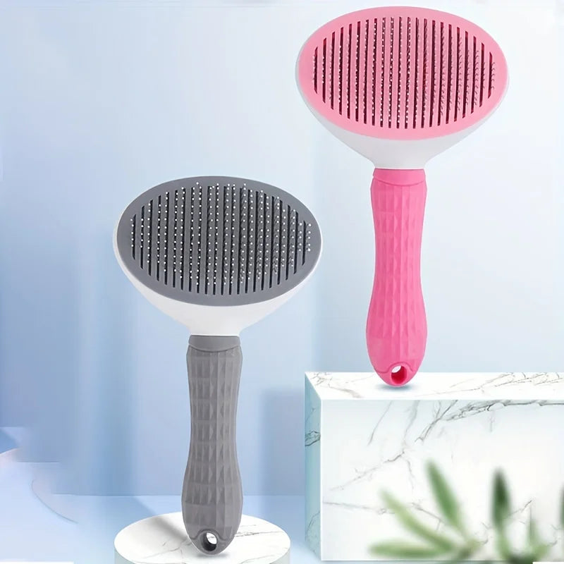 Self-Cleaning Pet Brush for Dogs & Cats – One-Click Fur Release