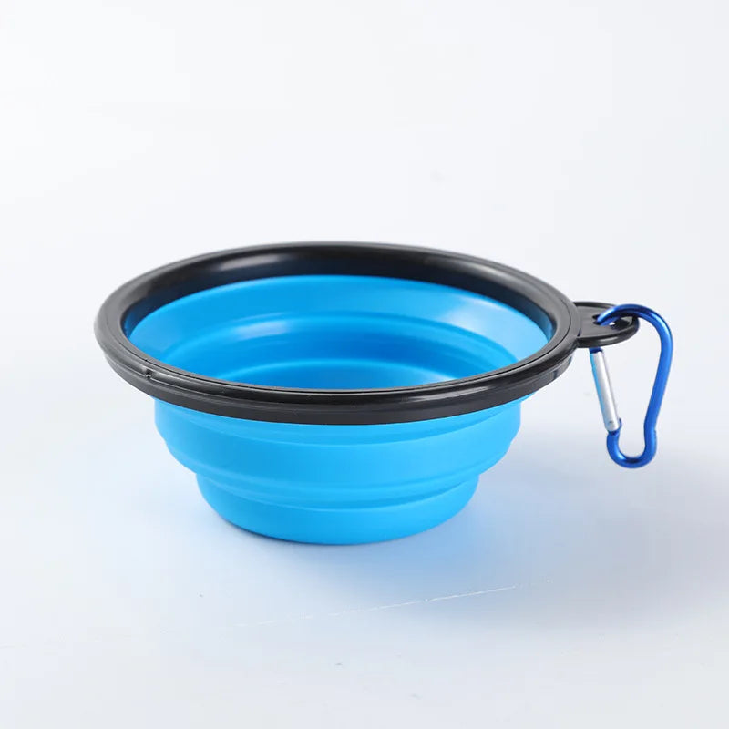 WanderBowl collapsible dog bowl in sky blue