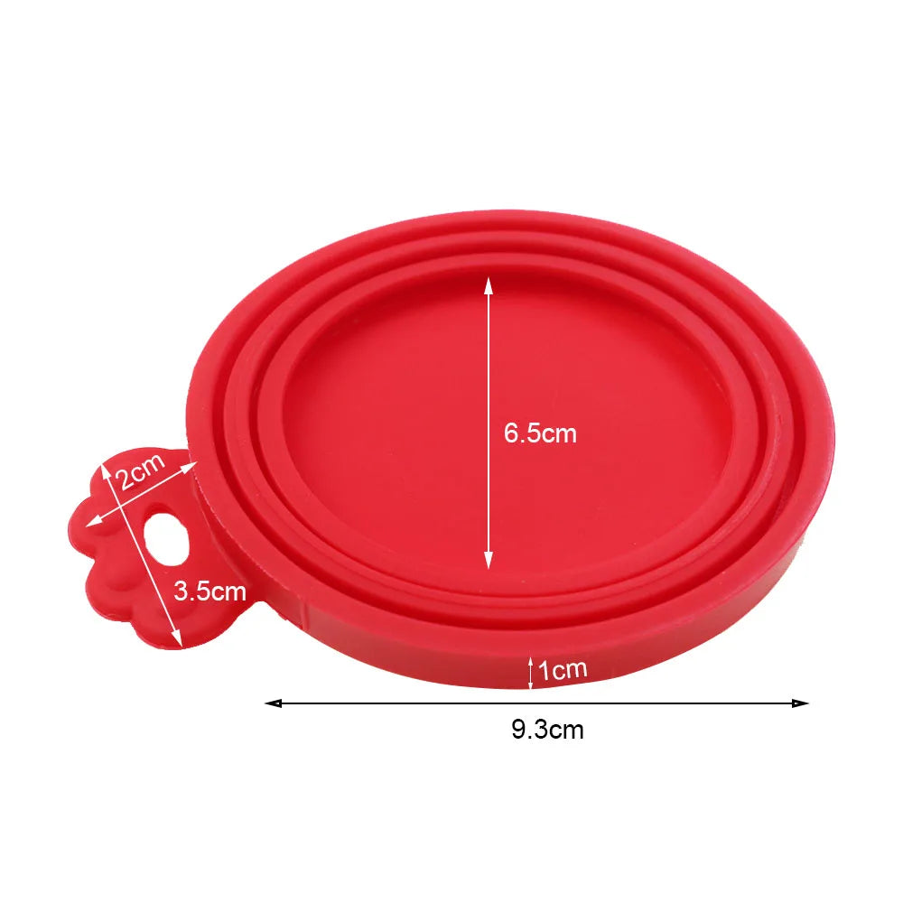 FreshSeal silicone can lid fitted over an open pet food can