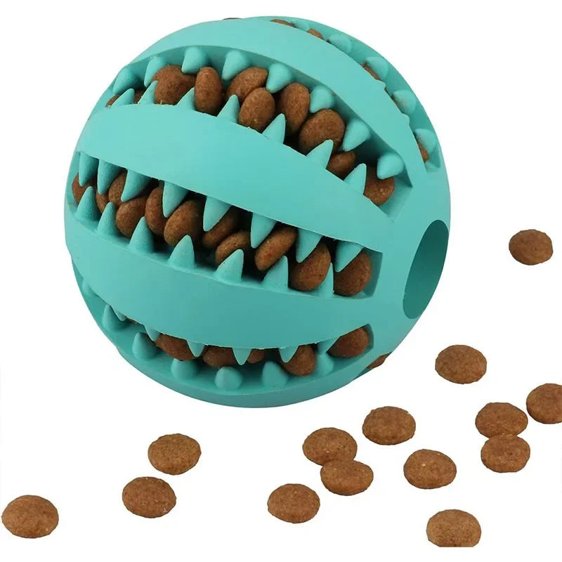 Treat Dispensing Dog Ball — Rubber Chew Toy & Slow Feeder