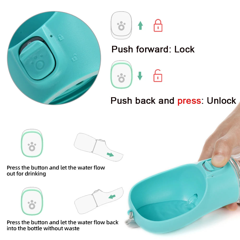 Portable Pet Water Bottle – Leakproof Travel Drinking Bottle for Dogs & Cats