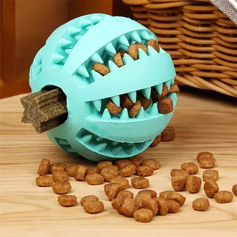Treat Dispensing Dog Ball — Rubber Chew Toy & Slow Feeder