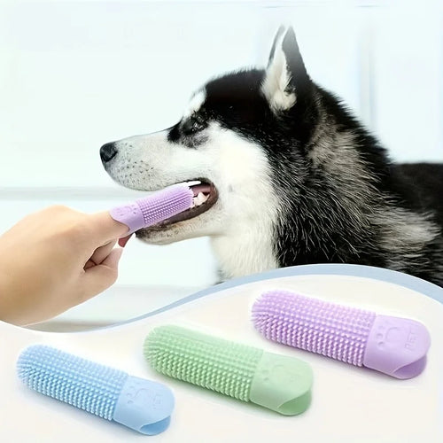 360° Soft Silicone Finger Toothbrush for Dogs & Cats – Gentle Dental Cleaning Tool