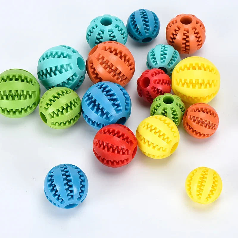 Treat Dispensing Dog Ball — Rubber Chew Toy & Slow Feeder