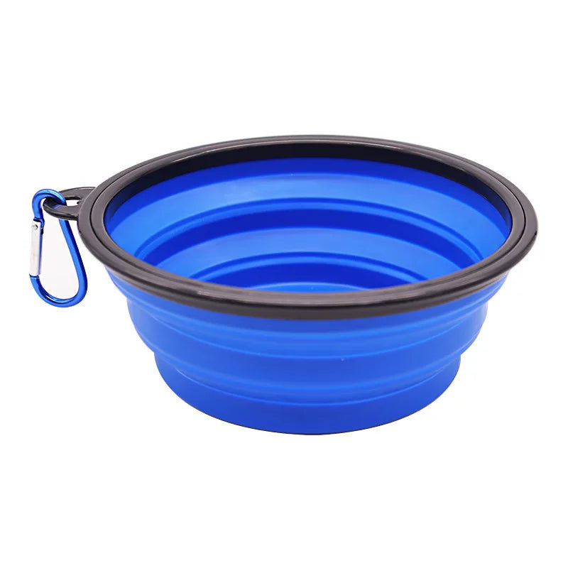 WanderBowl collapsible dog bowl in blue