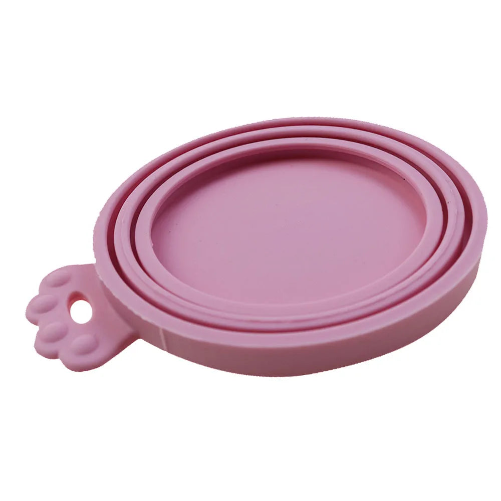FreshSeal silicone pet food can lid in pink