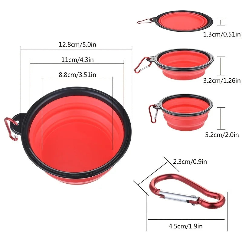 Collapsible Pet Travel Bowl – Silicone Food & Water Bowl for Dogs & Cats