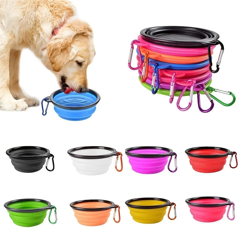 Collapsible Pet Travel Bowl – Silicone Food & Water Bowl for Dogs & Cats