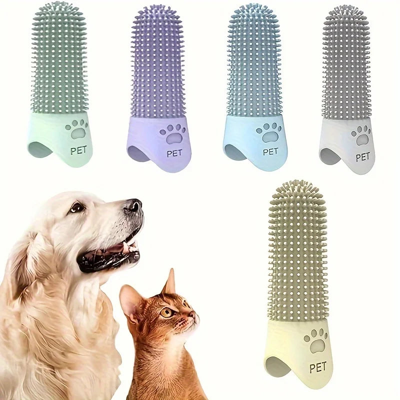 360° Soft Silicone Finger Toothbrush for Dogs & Cats – Gentle Dental Cleaning Tool