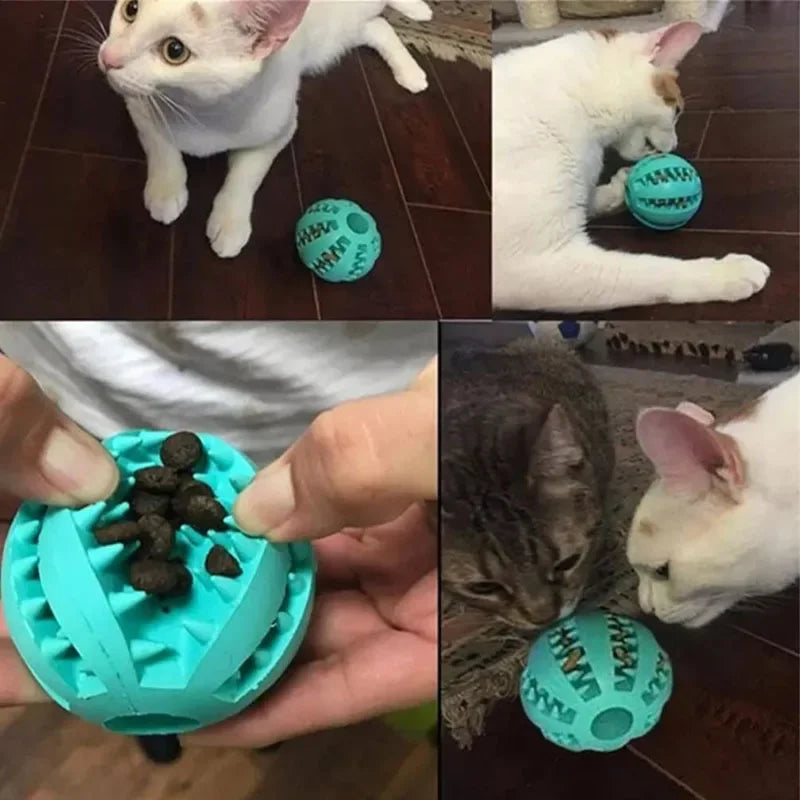 Treat Dispensing Dog Ball — Rubber Chew Toy & Slow Feeder