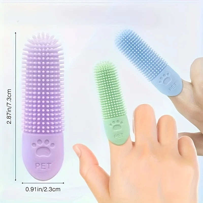 360° Soft Silicone Finger Toothbrush for Dogs & Cats – Gentle Dental Cleaning Tool