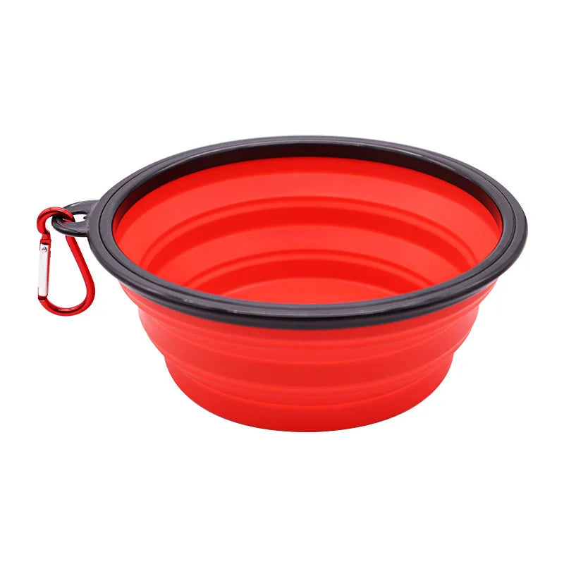 WanderBowl collapsible dog bowl in red