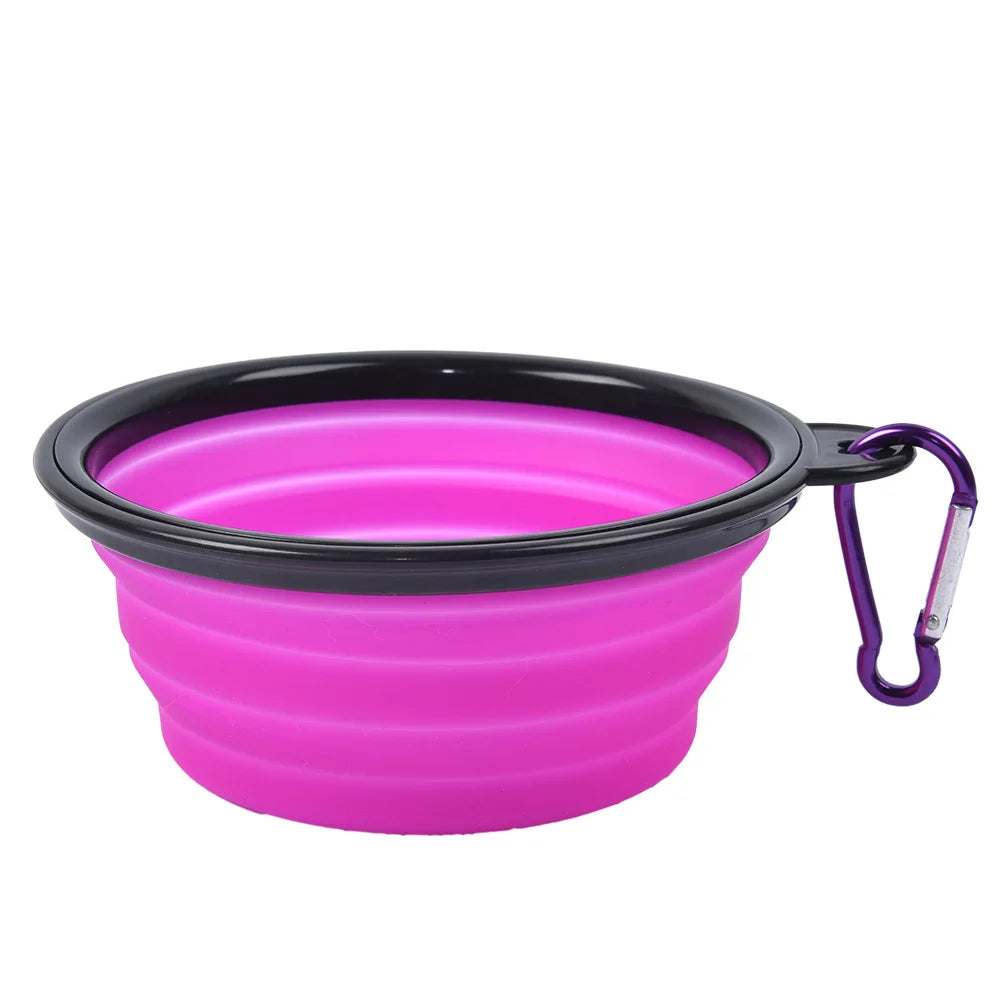 WanderBowl collapsible dog bowl in purple