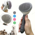 Self-cleaning slicker brush for dogs and cats